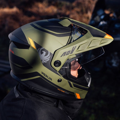 Merlin Torres Adventure Helmet in Block Matt Green