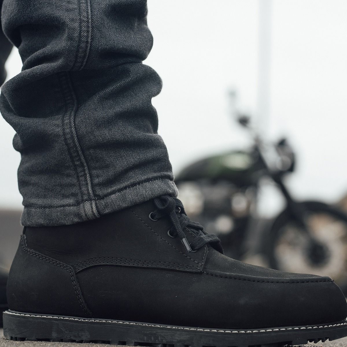 Merlin Worker Moc Toe Waterproof Boot Black