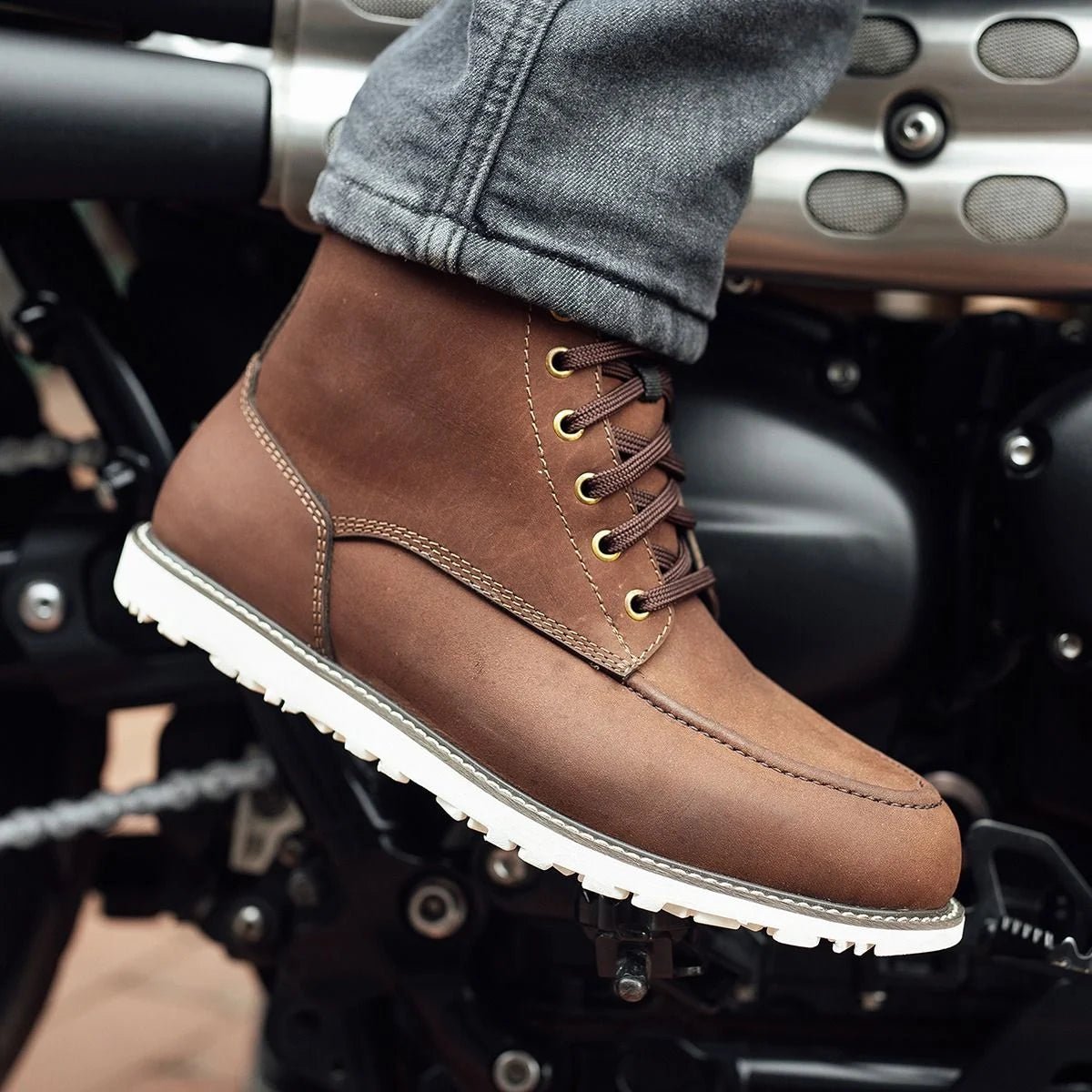 Merlin Worker Moc Toe Waterproof Boot Brown