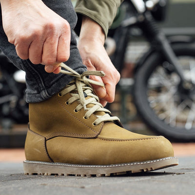 Merlin Worker Moc Toe Waterproof Boot Olive | Motorcycle Boots