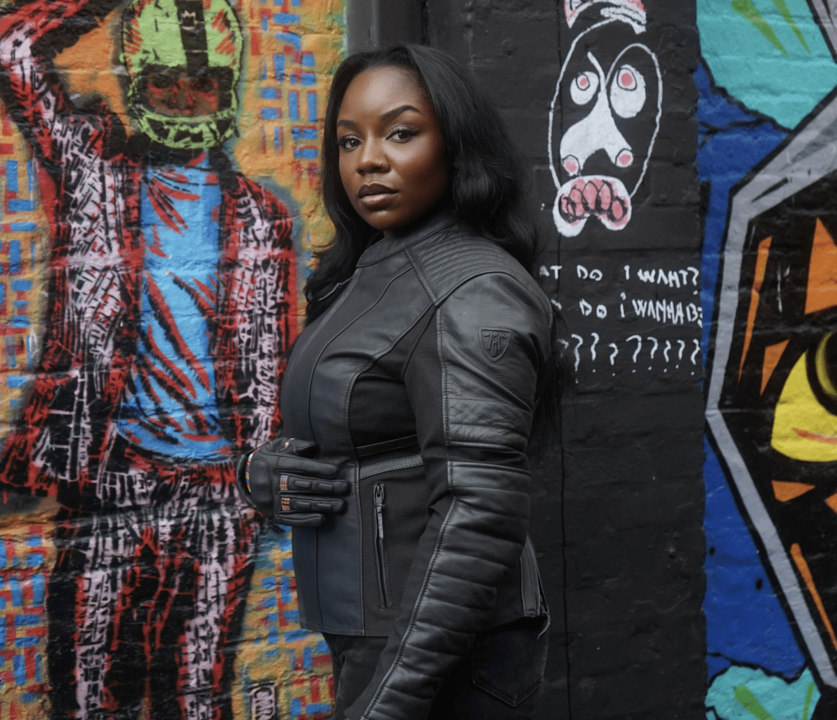 MotoGirl Amelia Leather Jacket Black - available at Veloce Club