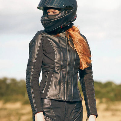 MotoGirl Amelia Leather Jacket Black | Veloce Club