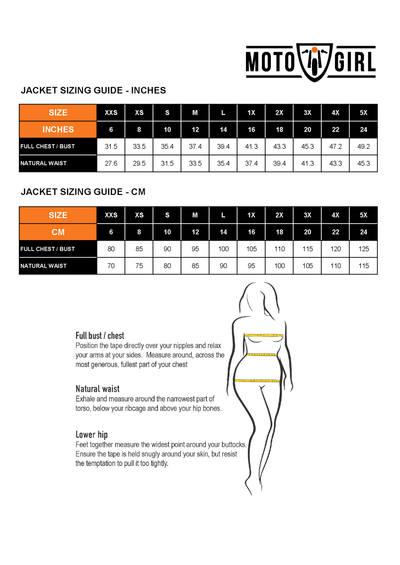 MotoGirl Amelia Leather Jacket Orange - available at Veloce Club