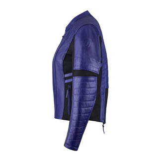 MotoGirl Amelia Leather Jacket Purple - available at Veloce Club