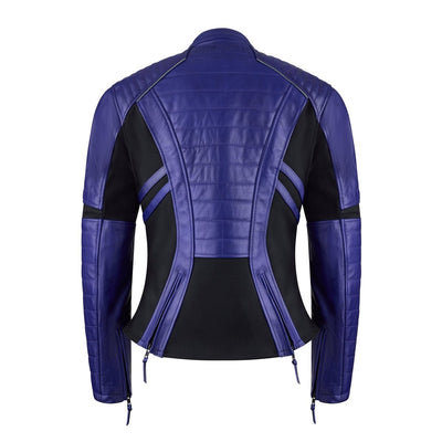 MotoGirl Amelia Leather Jacket Purple - available at Veloce Club