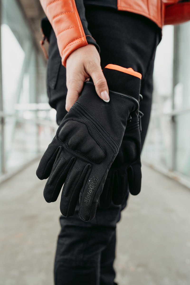 MotoGirl Amina Gloves Black - available at Veloce Club