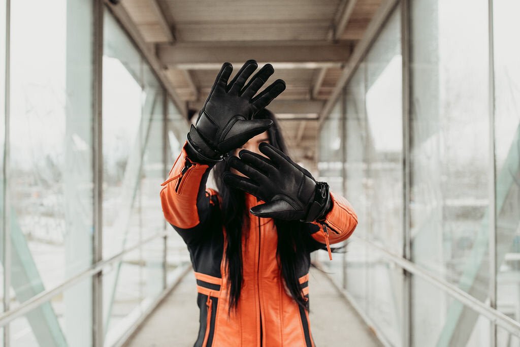 MotoGirl Amina Gloves Black - available at Veloce Club