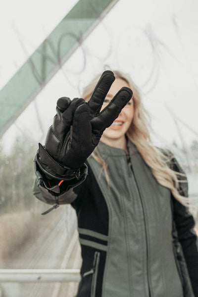 MotoGirl Amina Gloves Black - available at Veloce Club