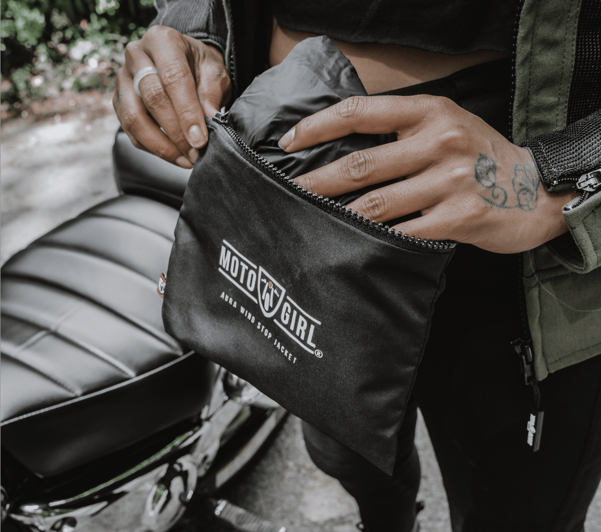 MotoGirl Aura Wind Stop Jacket - available at Veloce Club