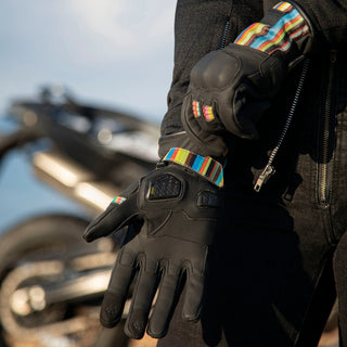 MotoGirl Bessie Gloves in Stripe - available at Veloce Club