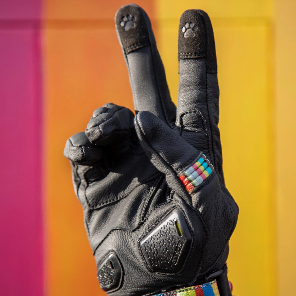 MotoGirl Bessie Gloves in Stripe