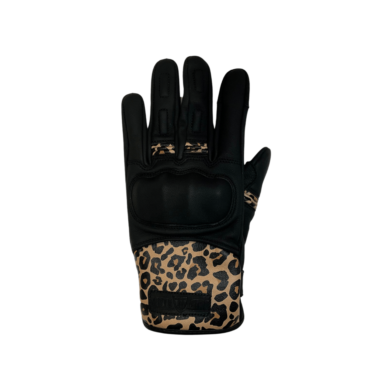 MotoGirl Bessie Gloves Leopard - available at Veloce Club