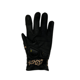 MotoGirl Bessie Gloves Leopard - available at Veloce Club