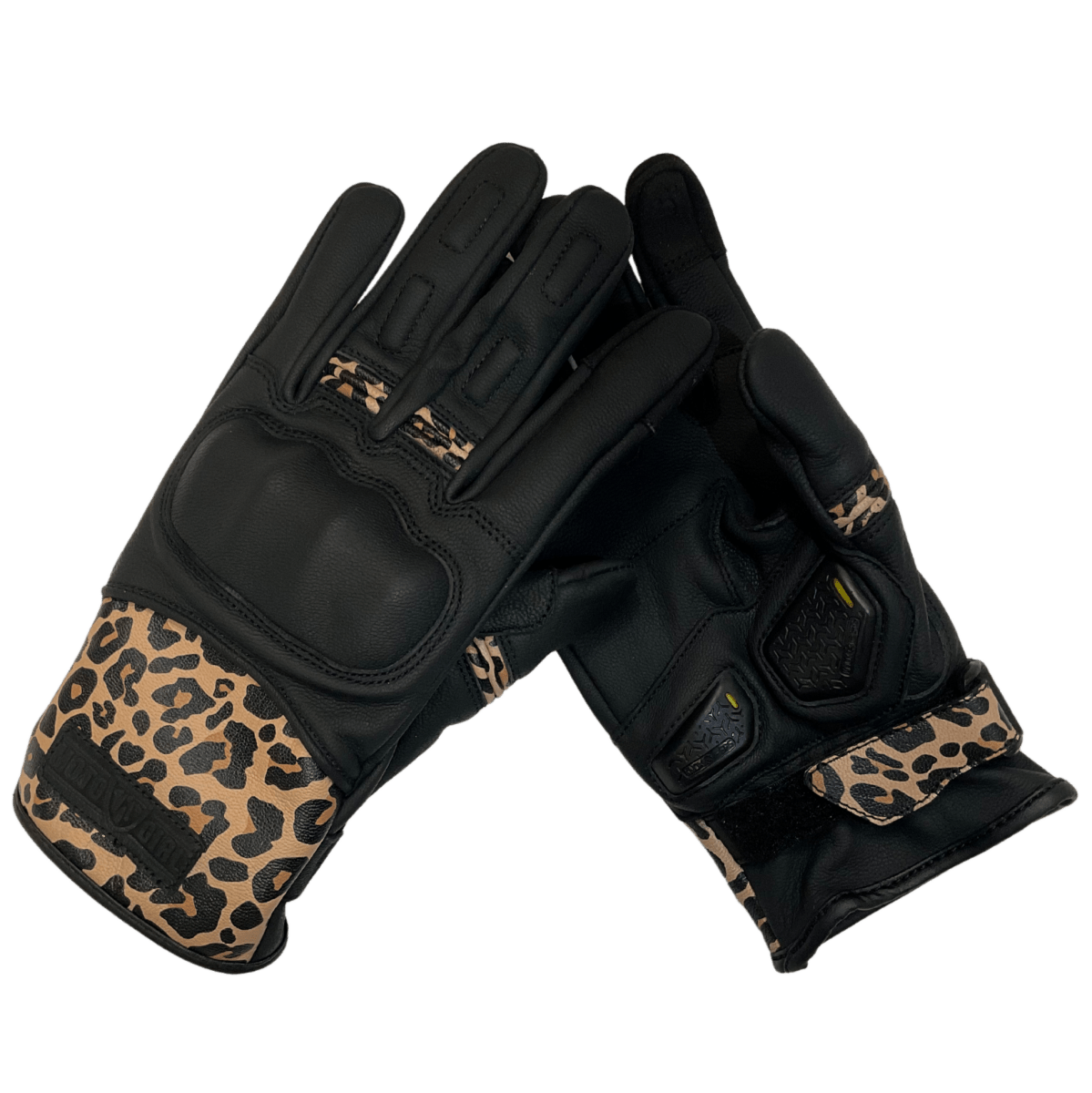 MotoGirl Bessie Gloves Leopard - available at Veloce Club
