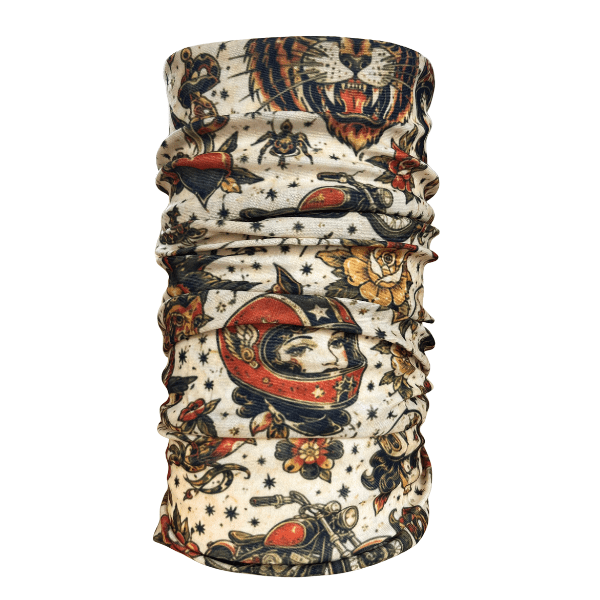 MotoGirl Bikes N' Roses Ladies Motorcycle Neck Tube