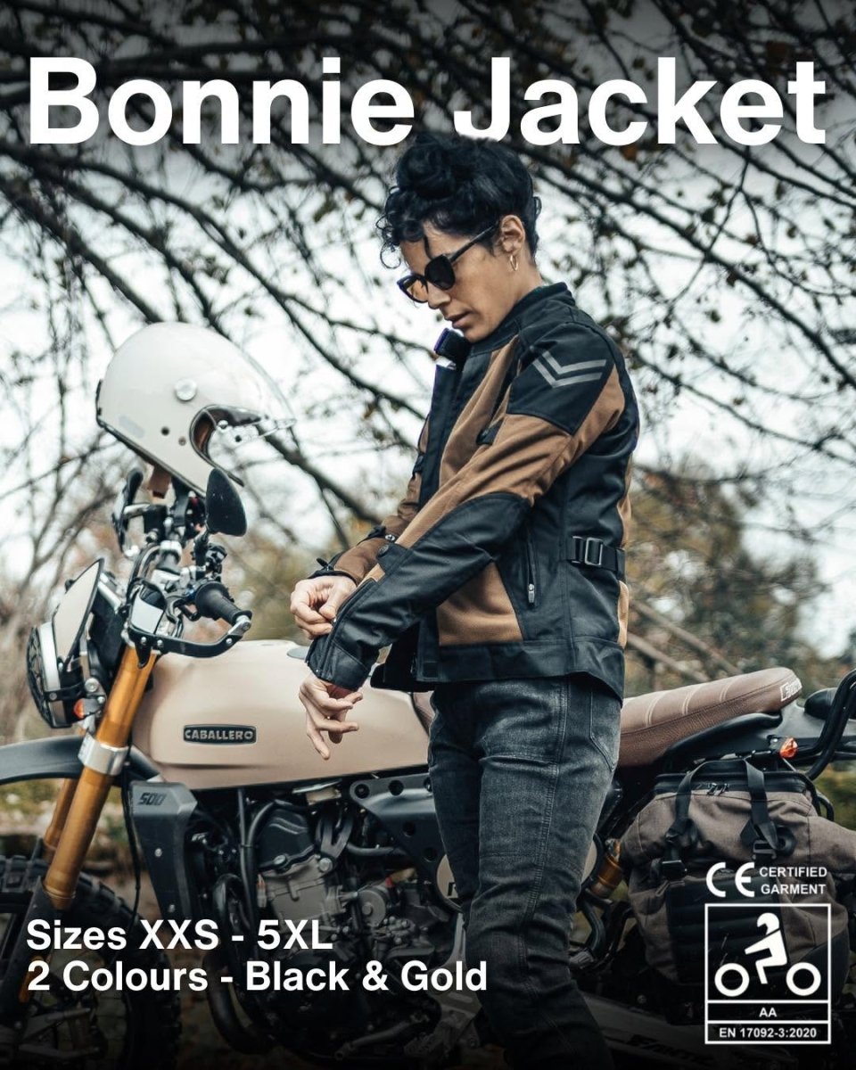 MotoGirl Bonnie Jacket Matte Gold | Veloce Club