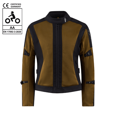 MotoGirl Bonnie Jacket Matte Gold - available at Veloce Club