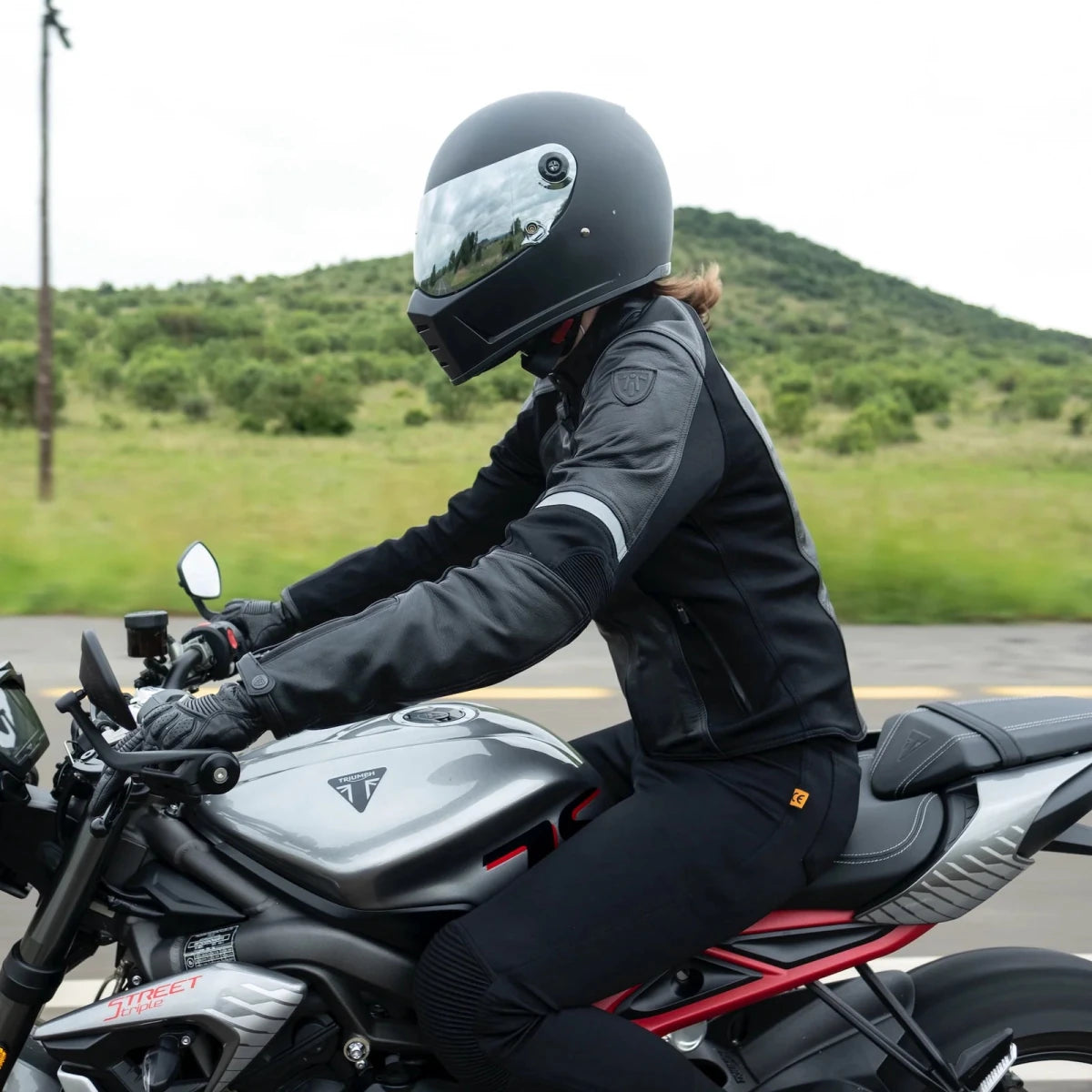 MotoGirl Fiona Leather Jacket Black | Veloce Club