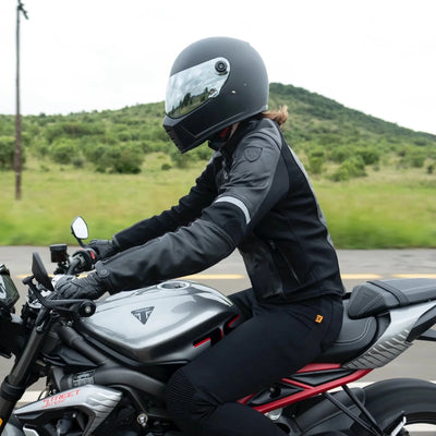 MotoGirl Fiona Leather Jacket Black | Veloce Club