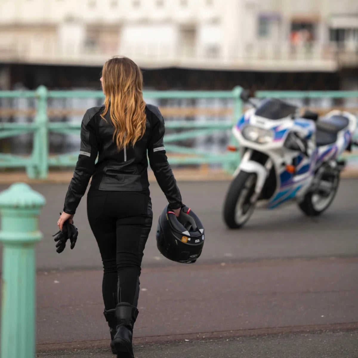 MotoGirl Fiona Leather Jacket Black | Veloce Club