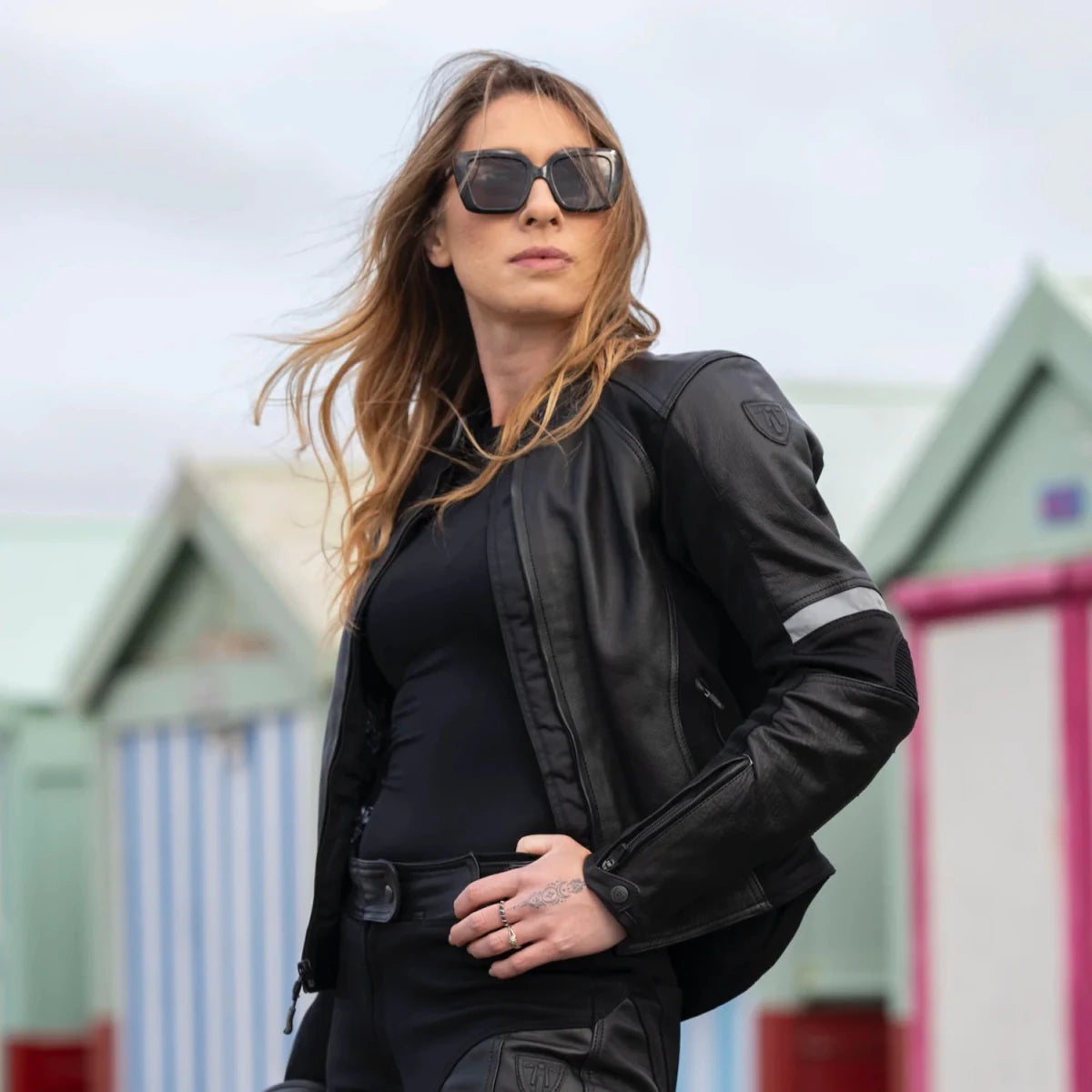 MotoGirl Fiona Leather Jacket Black | Veloce Club