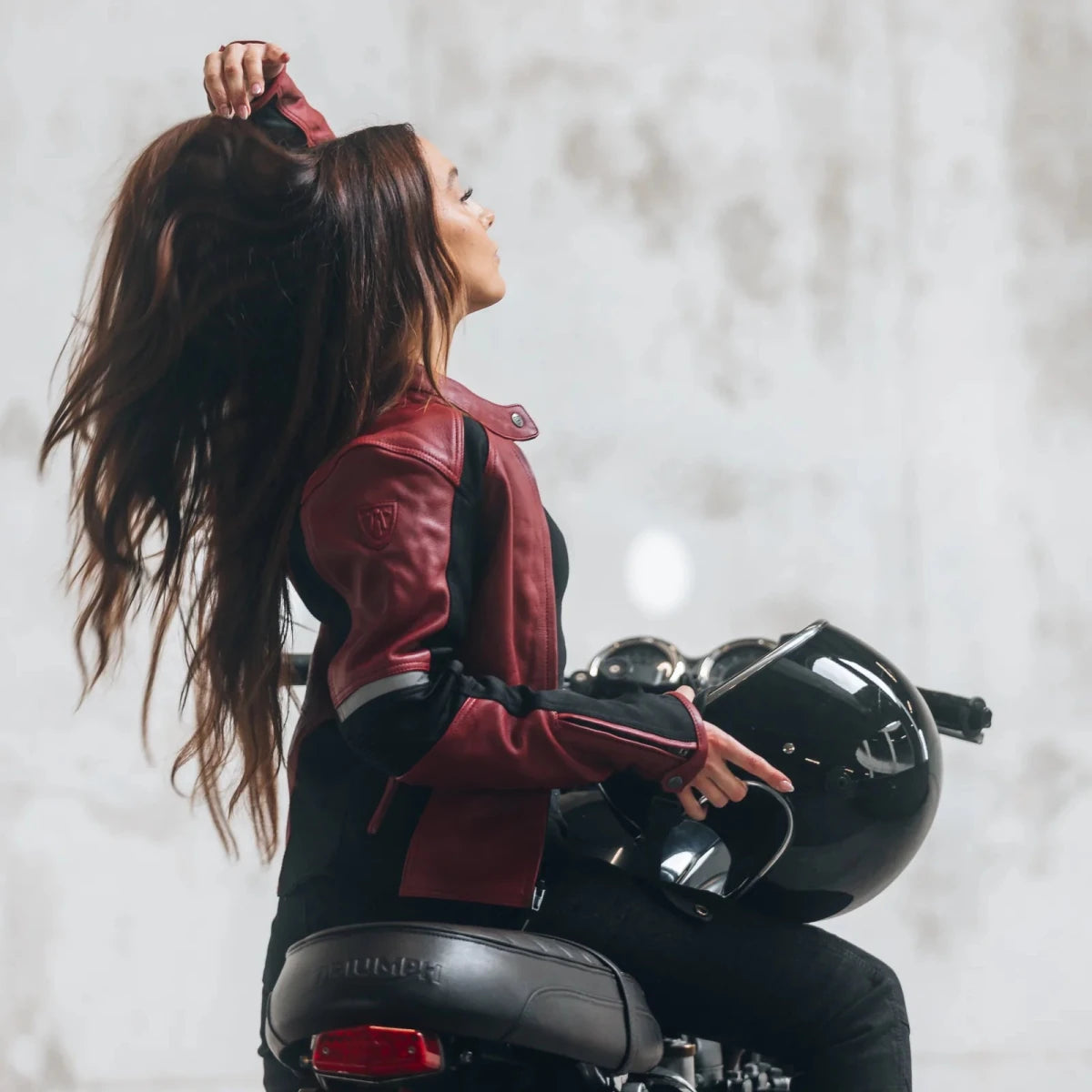 Fiona Red Leather Jacket | Veloce Club