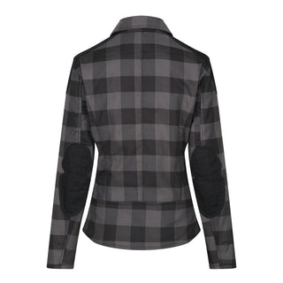 MotoGirl Jessie Flannel Jacket in Grey - available at Veloce Club