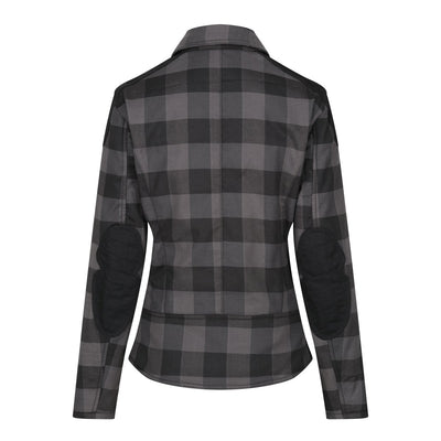 MotoGirl Jessie Flannel Jacket in Grey