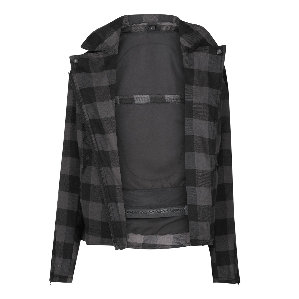 MotoGirl Jessie Flannel Jacket in Grey