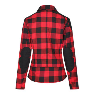 MotoGirl Jessie Flannel Jacket in Red - available at Veloce Club