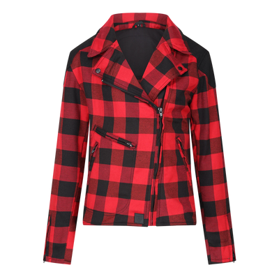 MotoGirl Jessie Flannel Jacket in Red
