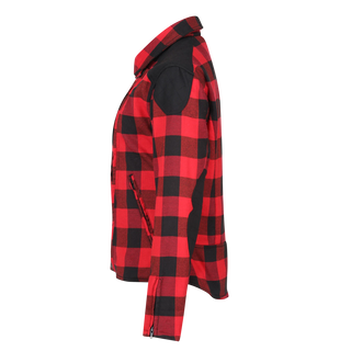 MotoGirl Jessie Flannel Jacket in Red - available at Veloce Club