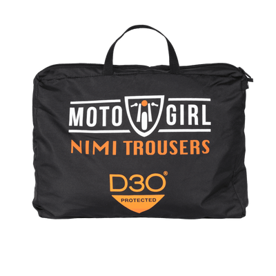 MotoGirl Nimi Zip Trousers in Black available at Veloce Club