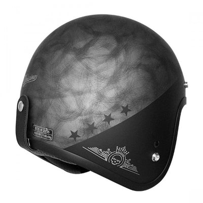 The Origine Primo Rocker Matt Silver Open face Helmet available from Veloce Club