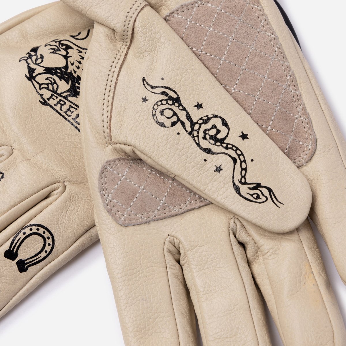 Macleod Motor Co Outlaw Motorcycle Gloves Cream | Veloce Club