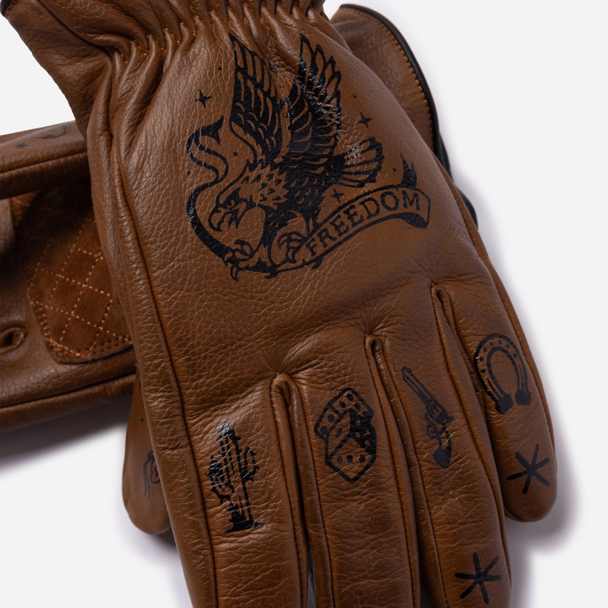 Macleod Motor Co Outlaw Motorcycle Gloves Brown | Veloce Club