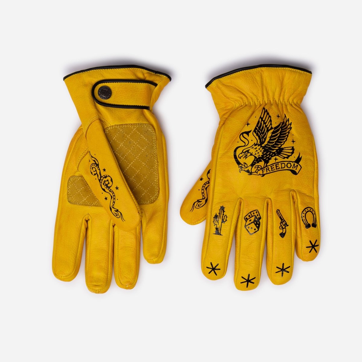 Macleod Motor Co Outlaw Motorcycle Gloves Mustard | Veloce Club