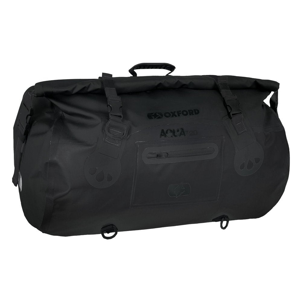 Oxford Aqua T-50 Roll Bag in Black available at Veloce Club