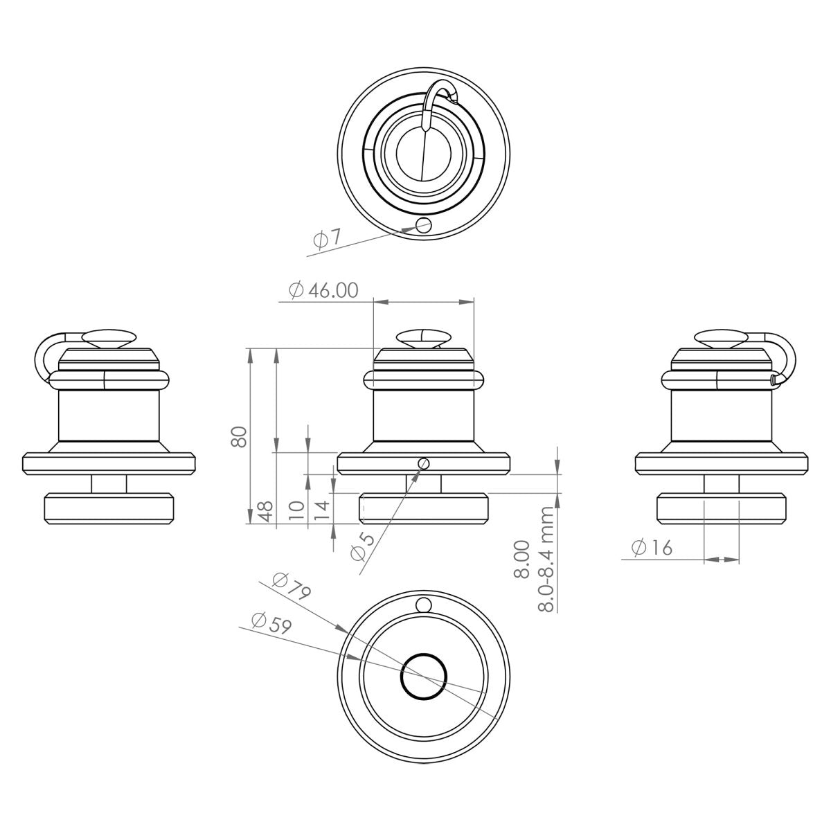 Oxford Beast Motorcycle Disc Lock- available at Veloce Club
