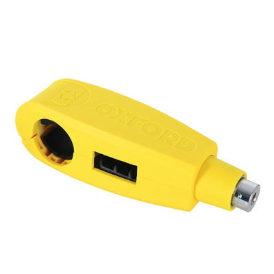 Oxford Lever & Throttle Lock in Yellow - available at Veloce Club
