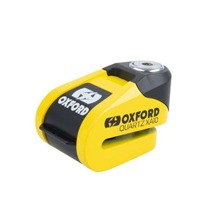 Oxford Quartz XA10 Alarm Disc Lock in Black and Yellow - available at Veloce Club