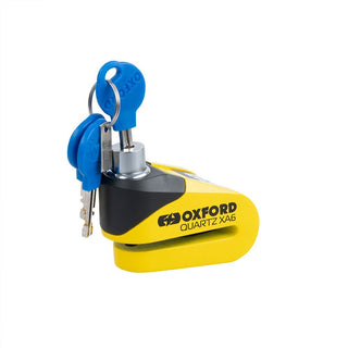 Oxford Quartz XA6 Alarm Disc Lock in Black and Yellow - available at Veloce Club
