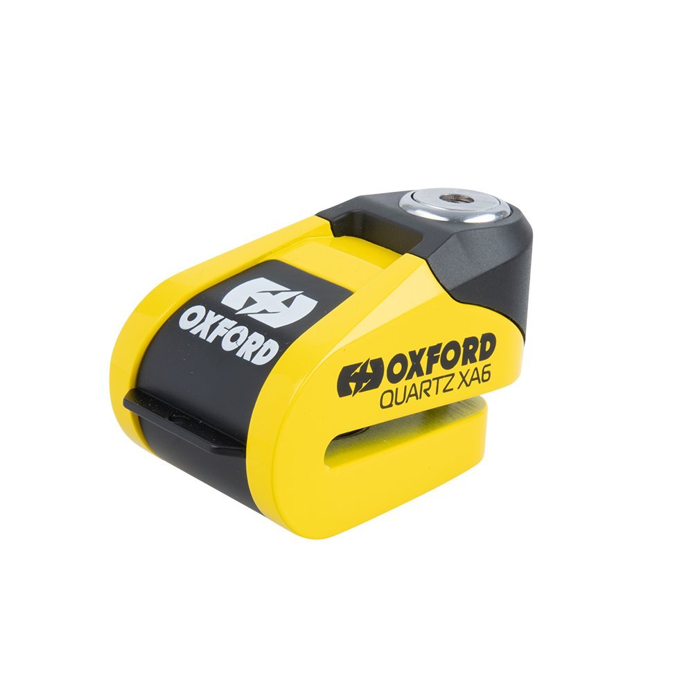 Oxford Quartz XA6 Alarm Disc Lock in Black and Yellow