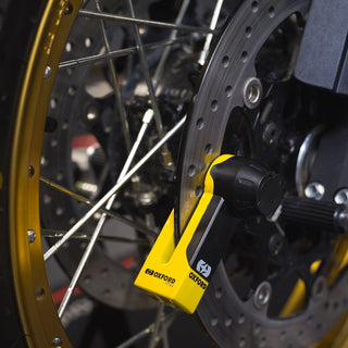 Oxford Titan 10mm Pin Disc Lock Yellow - available at Veloce Club