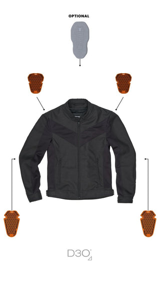 Pando Moto Air Tate Jacket in Black - available at Veloce Club