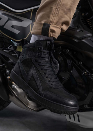 Pando Moto Apex Sneakers Black – Unisex Motorcycle Sneakers - available at Veloce Club