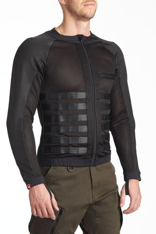 Pando Moto COMMANDO UH BLACK Men’s Light - Weight Motorcycle Jacket - available at Veloce Club