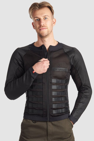 Pando Moto COMMANDO UH BLACK Men’s Light - Weight Motorcycle Jacket - available at Veloce Club