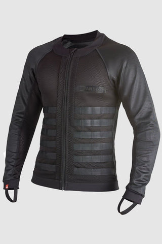 Pando Moto COMMANDO UH BLACK Men’s Light - Weight Motorcycle Jacket - available at Veloce Club