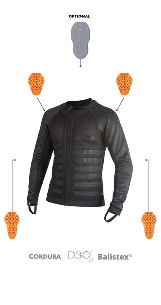 Pando Moto COMMANDO UH BLACK Men’s Light - Weight Motorcycle Jacket - available at Veloce Club